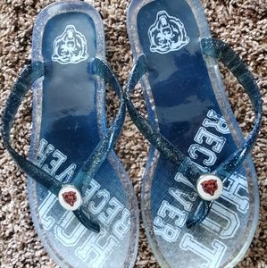 Women's small Chicago Bears jelly flip flops, NWOT